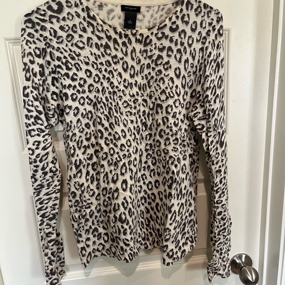 Ann Taylor Black and White Sweater